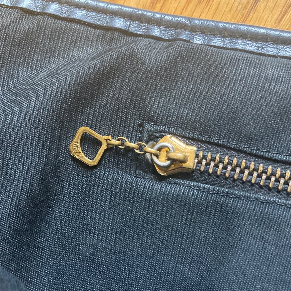 Vintage Navy Handmade Leather Large Tote Bag Handles & Shoulder Strap - Picture 8 of 15